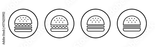 Burger icon vector. burger sign and symbol. hamburger