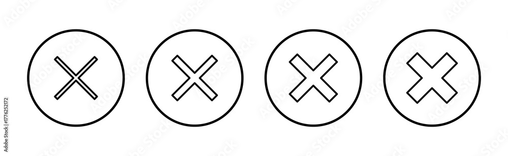Obraz premium Close icon vector. Delete sign and symbol. cross sign