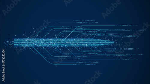 Big data visualization. Social network, financial analysis of complex databases. Data mining. Vector technology background. Information analytics concept.