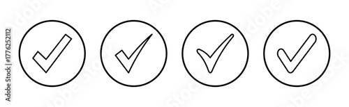 Check mark icon vector. Tick mark sign and symbol