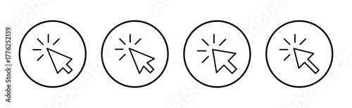 Click icon vector. pointer arrow sign and symbol. cursor icon