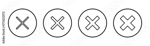 Close icon vector. Delete sign and symbol. cross sign