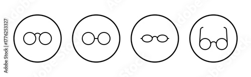 Glasses icon vector. Glasses sign and symbol