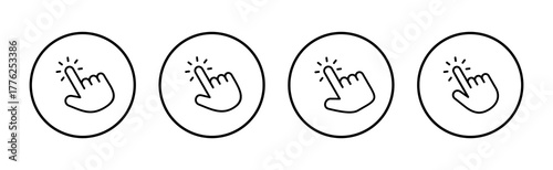 Hand click icon vector. pointer sign and symbol. hand cursor icon