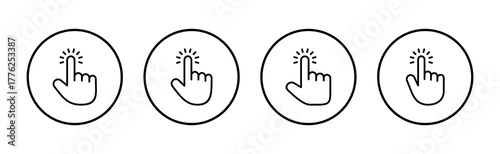Hand cursor icon vector. cursor sign and symbol. hand cursor icon clik