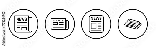 Newspaper icon vector. news paper sign and symbolign