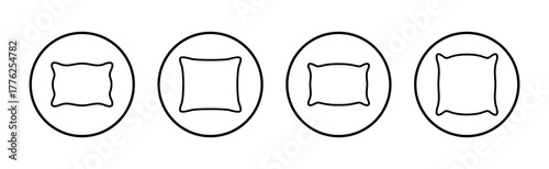 Pillow icon vector. Pillow sign and symbol. Comfortable fluffy pillow