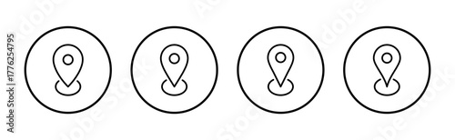 Pin icon vector. Location sign and symbol. destination icon. map pin