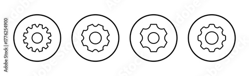 Setting icon vector. Cog sign and symbol. Gear Sign