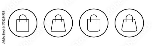 Shopping bag icon vector. shopping sign and symbol