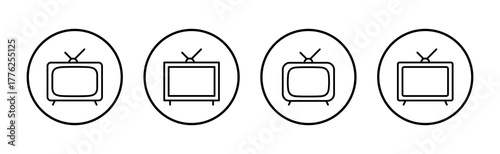 Tv icon vector. television sign and symbol