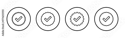 verified icon vector. verification check mark. approved sign and symbol