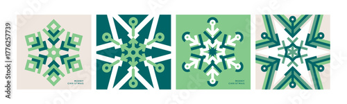 Christmas and New Year holiday card collection. Vector illustration templates for holiday greeting card, background, website and social media banner, marketing material.