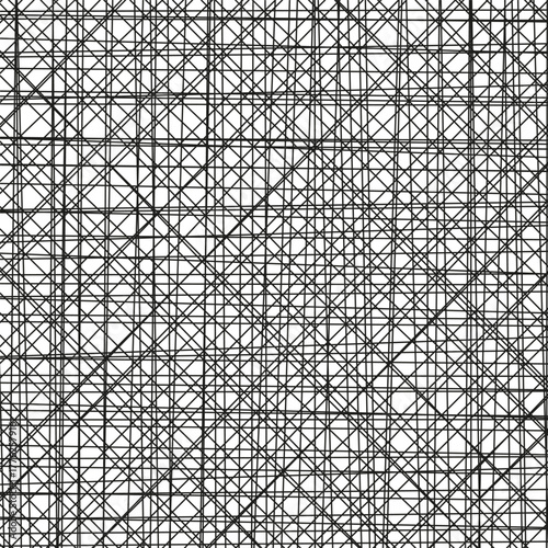 Geometric grid pattern. Complex line texture. Abstract wireframe structure. Vector technology background.