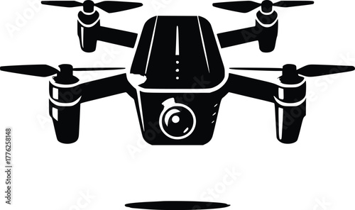 Quadrocopter drone camera vector