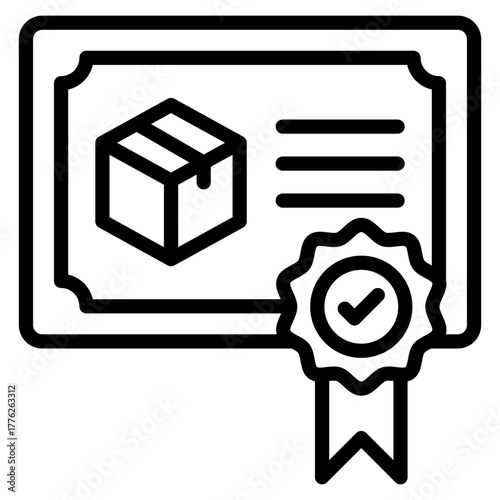 Quality Certificate  Icon Element For Design