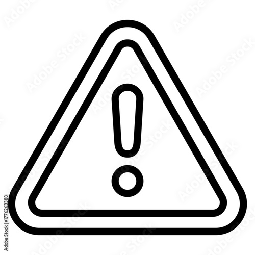 Warning Triangle  Icon Element For Design