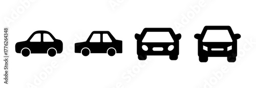 Car icon vector illustration. car sign and symbol. small sedan