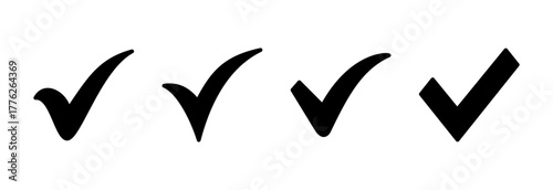 Check mark icon vector illustration. Tick mark sign and symbol
