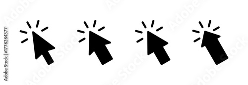 Click icon vector illustration. pointer arrow sign and symbol. cursor icon