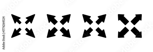 Fullscreen Icon vector illustration. Expand to full screen sign and symbol. Arrows symbol
