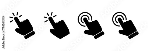 Hand click icon vector illustration. pointer sign and symbol. hand cursor icon