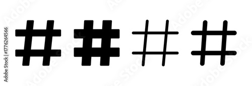 Hashtag icon vector illustration. hashtag sign and symbol