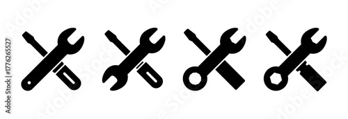 Repair tools icon vector illustration. tool sign and symbol. setting icon. Wrench and screwdriver. Service
