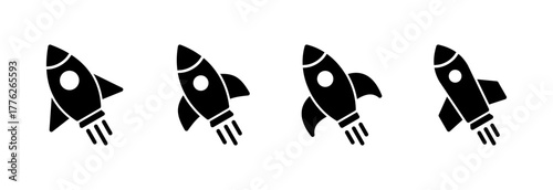 Rocket icon vector illustration. Startup sign and symbol. rocket launcher icon