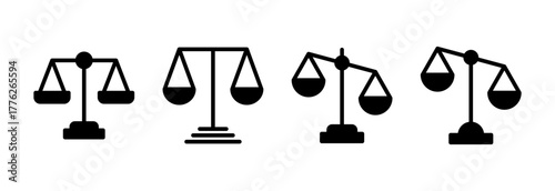 Scales icon vector illustration. Law scale icon. Justice sign and symbol