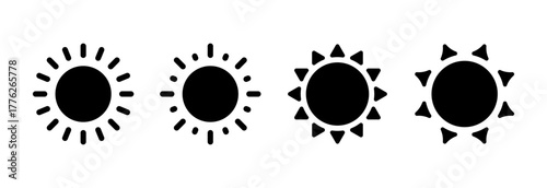 Sun icon vector illustration. Brightness sign and symbol.