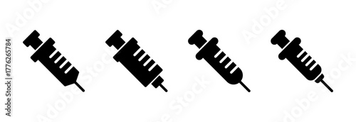 Syringe icon vector illustration. injection sign and symbol. vaccine icon