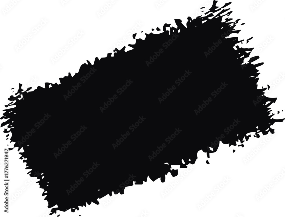 Fototapeta premium Black Paint Brush Stroke Texture Isolated on White background