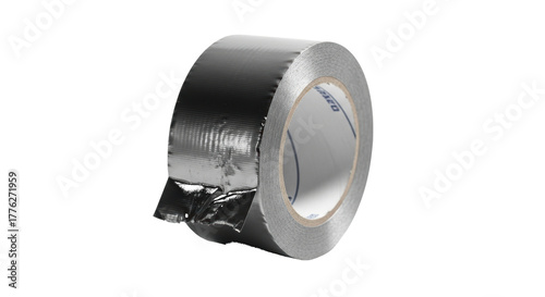 Black Duct Tape Roll Isolated on White Background adhesive isolated on a transparent background
