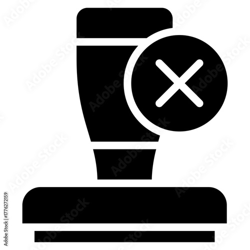 Rejected Stamp  Icon Element For Design