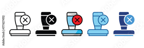 Rejected Stamp  Icon Element For Design