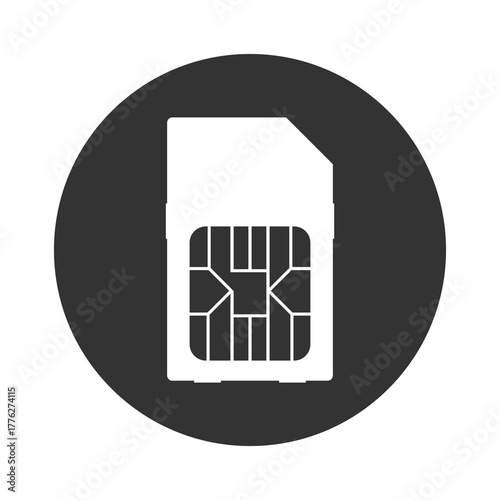 Plakat Sim card icon isolated on transparent background