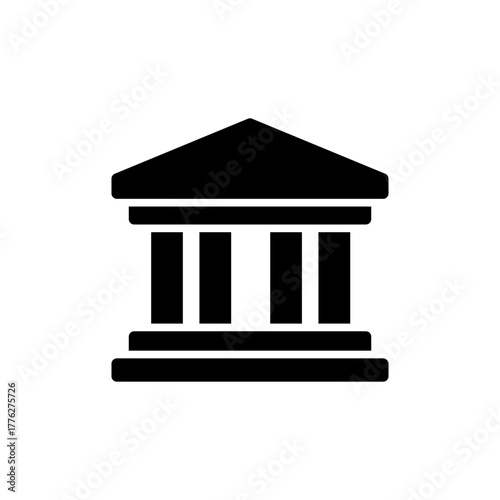 Bank icon vector for web and mobile app. Bank sign and symbol, museum, university