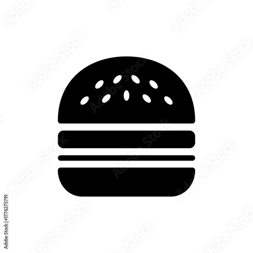 Burger icon vector for web and mobile app. burger sign and symbol. hamburger