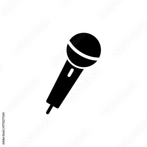 Microphone icon vector for web and mobile app. karaoke sign and symbol
