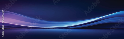 Smooth layered waves in blue and violet sweep across a dark gradient. Elegant and modern, ideal for tech, design, or digital presentations.