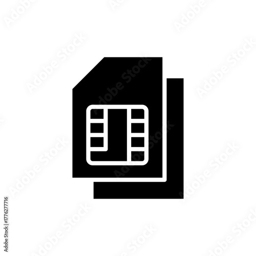 Sim card icon vector for web and mobile app. dual sim card sign and symbol