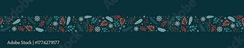 Beautiful christmas doodles seamless pattern - hand drawn and detailed, great for christmas textiles, banners, wrappers, wallpapers - vector surface design