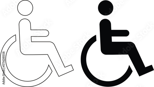 Black and White Wheelchair Accessibility Symbols disabled