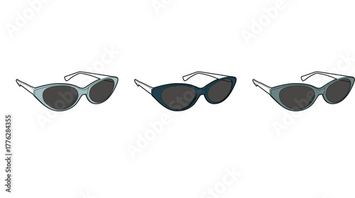 Sunglasses A Trio of Stylish Eye Protection in a Clean Minimalist Design