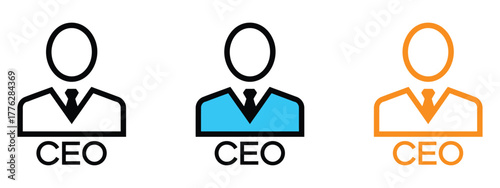 CEO icon vector. leadership and executive role symbol. vector illustration.