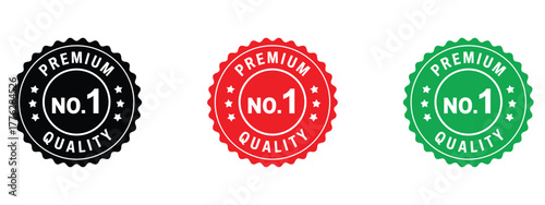 Premium Quality No 1 badges icon vector. superior products badge symbol. vector illustration.