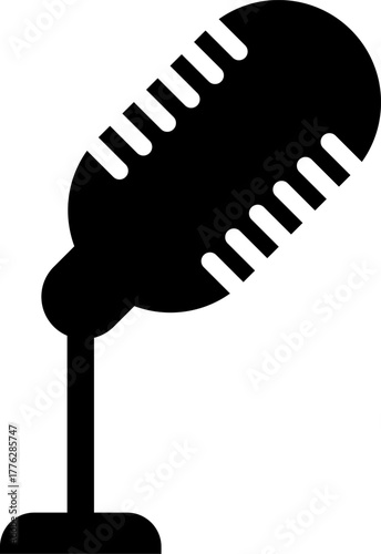 Microphone vector icon representing podcast, music, audio production. Microphone Icons set. Microphone sign, Mic, communications, radio, Podcast, microphone icon. Karaoke mic web and mobile app icons