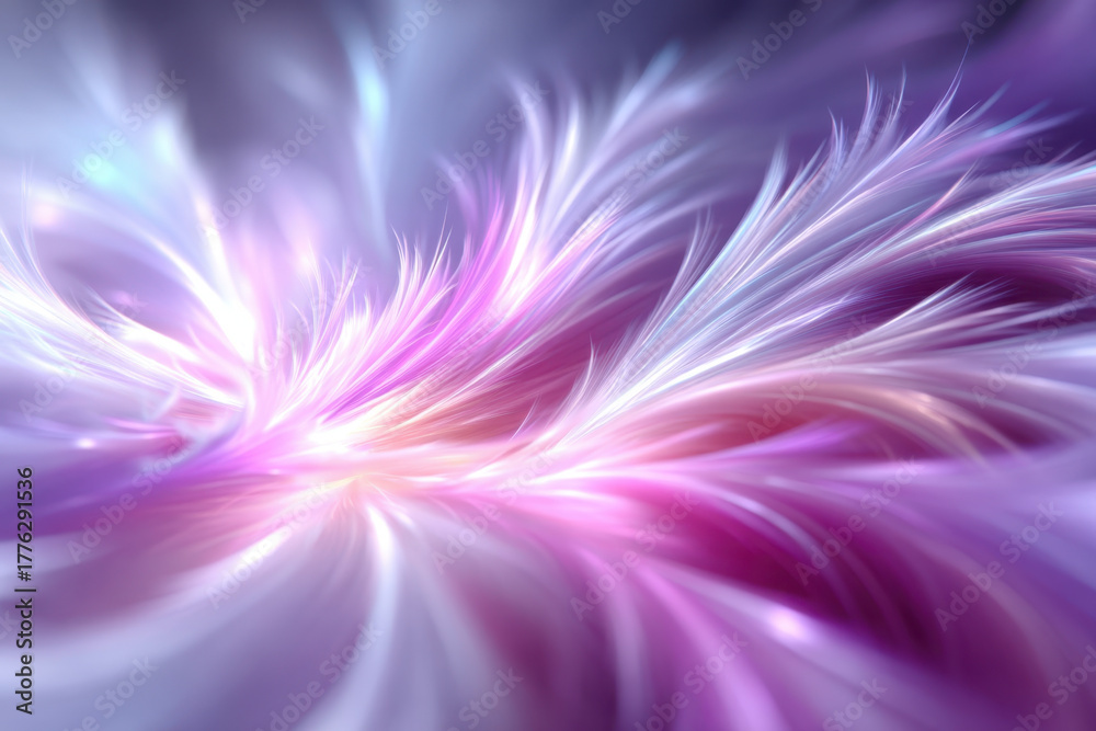 Obraz premium Colorful abstract light patterns swirling in a dreamy, ethereal landscape at twilight