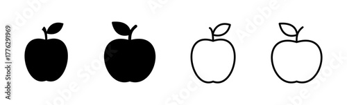 Apple icon set. Apple vector icon. apple symbols for your web design.